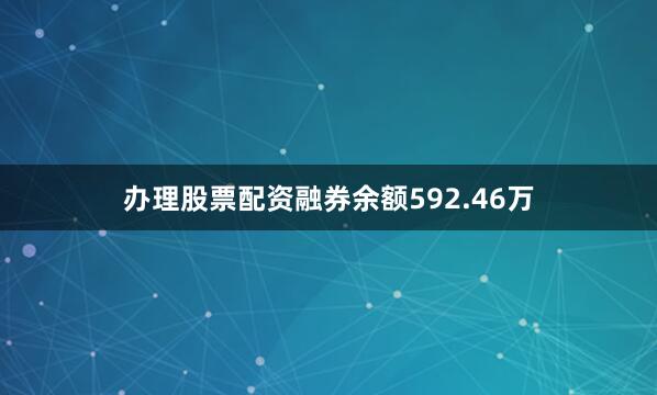 办理股票配资融券余额592.46万